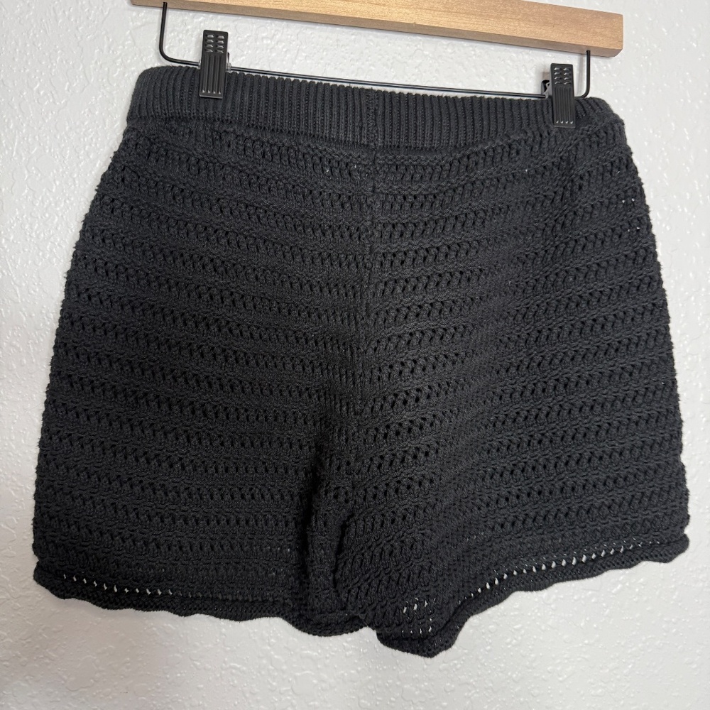Wild Fable Black Shorts Crochet style -cp - Picture 4 of 7